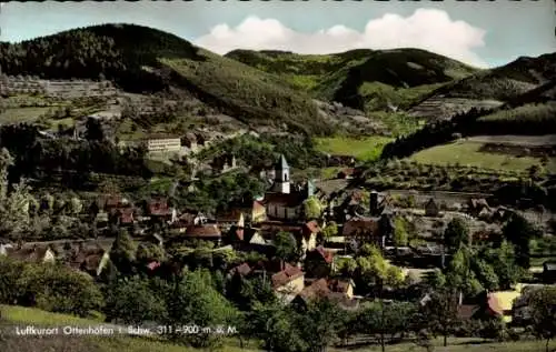 Ak Ottenhöfen im Schwarzwald, Totalansicht, Kirche