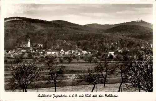 Ak Jugenheim an der Bergstraße Hessen, Gesamtansicht, Melibocus