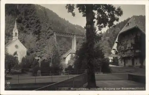 Ak Breitnau im Schwarzwald, Höllental, Höllsteig, Eingang zur Ravennaschlucht