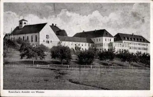 Ak Rosenharz Bodnegg in Oberschwaben, St. Gertrudisheim, Ansicht von Westen