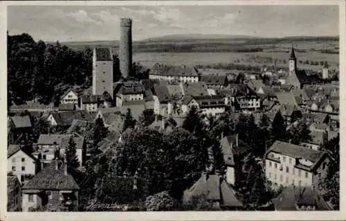 Ak Ravensburg in Württemberg Oberschwaben, Teilansicht, Türme