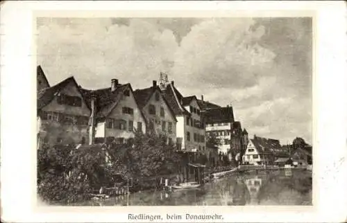 Ak Riedlingen an der Donau Württemberg, Donauwehr