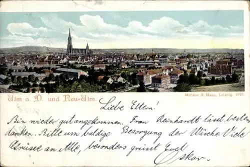 Ak Ulm an der Donau, Panorama, Neu Ulm