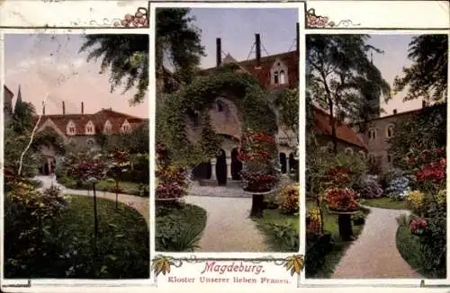 Passepartout Ak Magdeburg, Kloster Unserer lieben Frauen