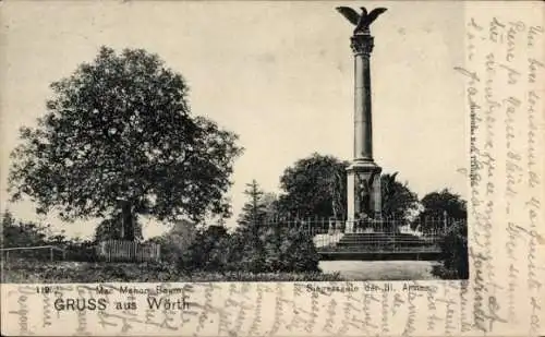 Ak Wörth am Rhein, Siegessäule der III. Armee