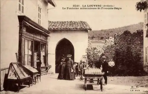 Ak Lalouvesc Ardèche, Wundertätiger Brunnen St-Francois-Regis