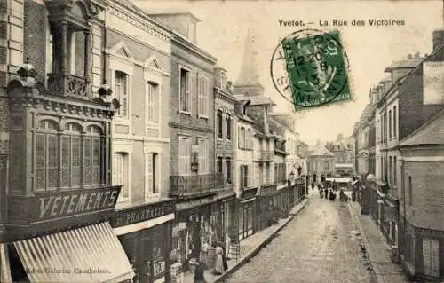 Ak Yvetot Seine Maritime, Rue des Victoires