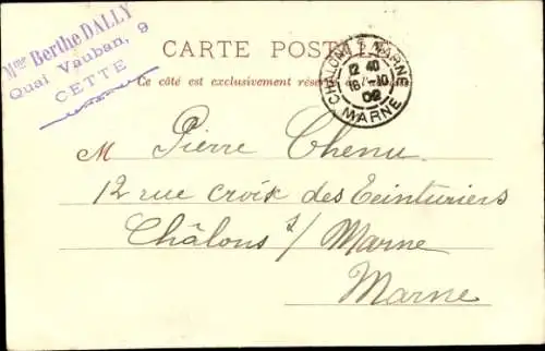 Ak This Hérault, ein Torpedoboot, Quai du Sud