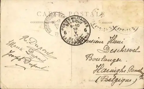 Ak Enghien les Bains Val d'Oise, Wasserflugzeug H. Farman, Casino