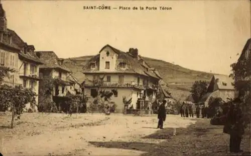 Ak Saint Côme de Fresné Calvados, Porte Teron Platz