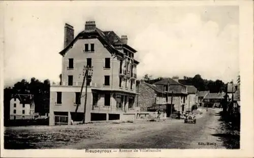 Ak Rieupeyroux Aveyron, Villefranche Straße