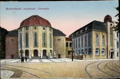 Ak Bremerhaven, Stadttheater, Kunsthalle