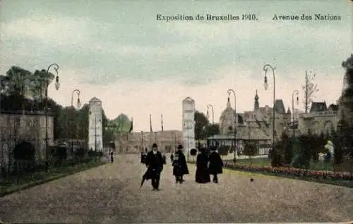 Ak Brüssel Brüssel, Avenue des Nations, Ausstellung 1910