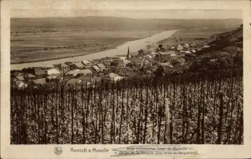 Ak Remich an der Mosel Luxemburg, Bech Kleinmacher und Moseltal