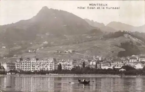 Ak Montreux Kanton Waadt Schweiz, Hotel Eden, Kursaal