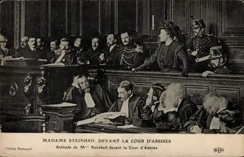 Ak Cour d'Assises, Affaire Steinheil, Marguerite Steinheil, Geliebte von Felix Faure