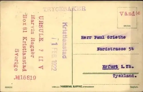 Ak Kristianstad Schweden, Utsikt fran Vattentornet