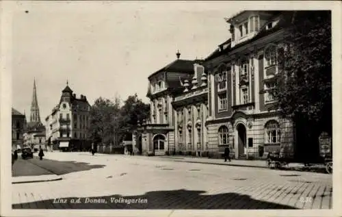 Ak Linz an der Donau Oberösterreich, Volksgarten