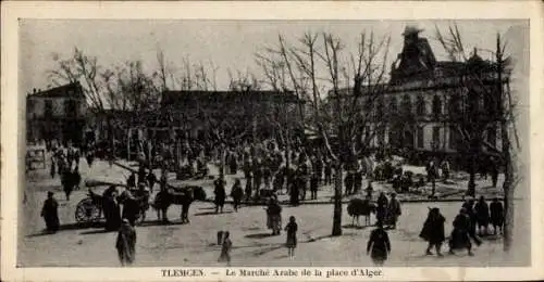 Ak Tlemcen Algerien, Le Marche Arabe de la place d'Alger