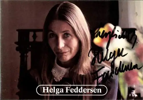 Ak Sängerin Helga Feddersen, Portrait, Autogramm