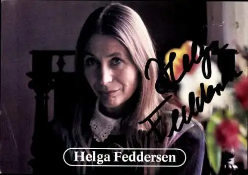 Ak Sängerin Helga Feddersen, Portrait, Autogramm