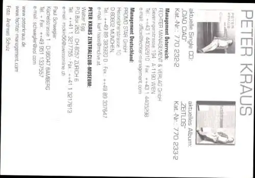 Ak Sänger Peter Kraus, Portrait, Autogramm