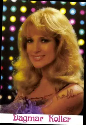 Ak Schauspielerin Dagmar Koller, Portrait, Autogramm