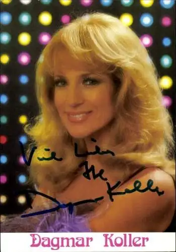 Ak Schauspielerin Dagmar Koller, Portrait, Autogramm