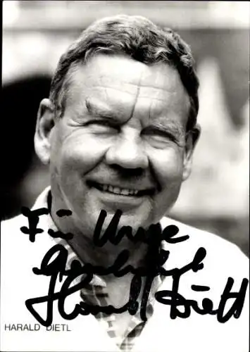 Ak Schauspieler Harald Dietl, Portrait, Autogramm