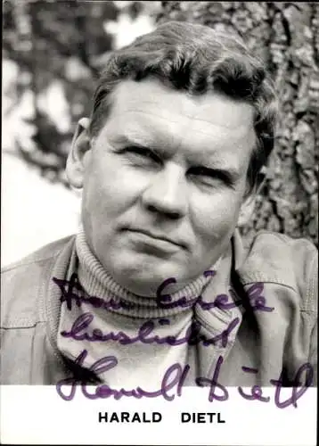 Ak Schauspieler Harald Dietl, Portrait, Autogramm