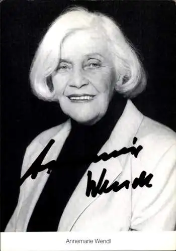 Ak Schauspielerin Annemarie Wendl, Portrait, Autogramm