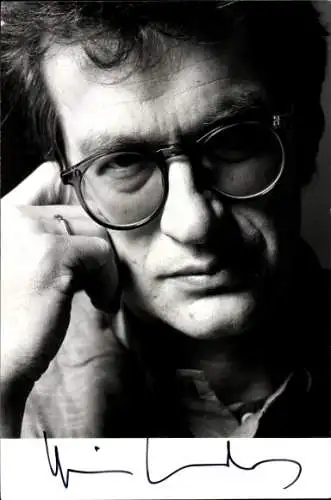 Ak Schauspieler, Regisseur Wim Wenders, Portrait, Autogramm