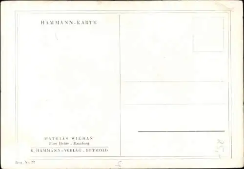 Ak Schauspieler Mathias Wieman, Portrait, Zigarette, Autogramm