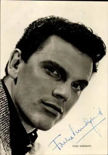 Foto Schauspieler Folke Sundquist, Portrait, Autogramm