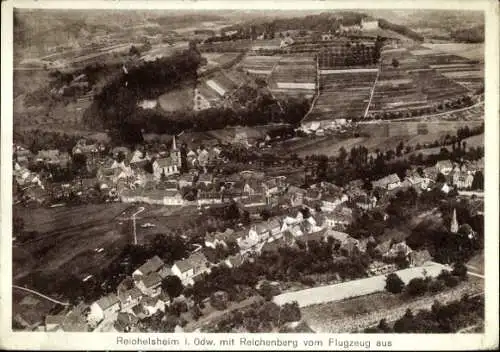 Ak Reichelsheim im Odenwald, Fliegeraufnahme, Reichenberg