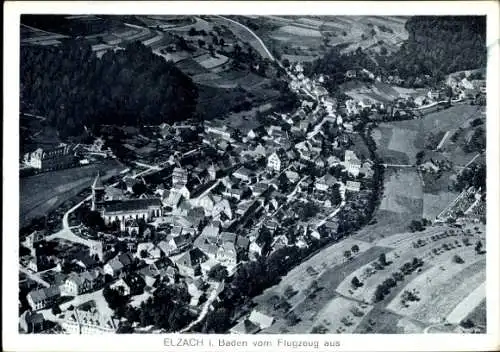 Ak Elzach im Schwarzwald, Fliegeraufnahme