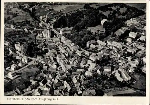 Ak Gersfeld in der Rhön Hessen, Fliegeraufnahme