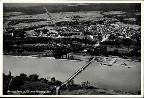 Ak Germersheim am Rhein, Fliegeraufnahme