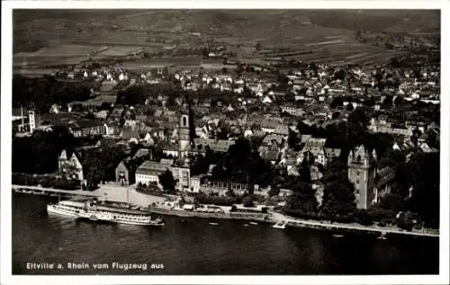 Ak Eltville am Rhein Hessen, Luftaufnahme