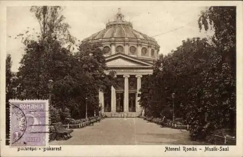 Ak București Bukarest Rumänien, Musik-Saal