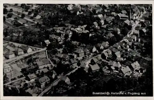 Ak Busenbach Waldbronn im Albtal Schwarzwald Baden, Fliegeraufnahme