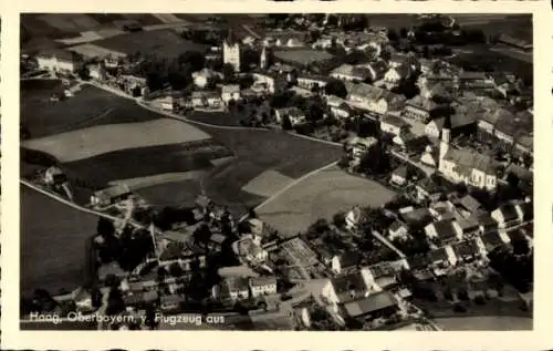 Ak Haag in Oberbayern, Fliegeraufnahme