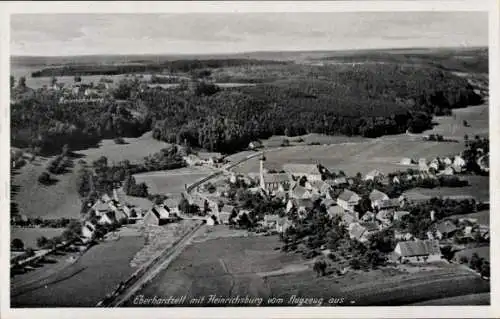 Ak Eberhardzell Biberach an der Riß in Oberschwaben, Fliegeraufnahme, Heinrichsburg