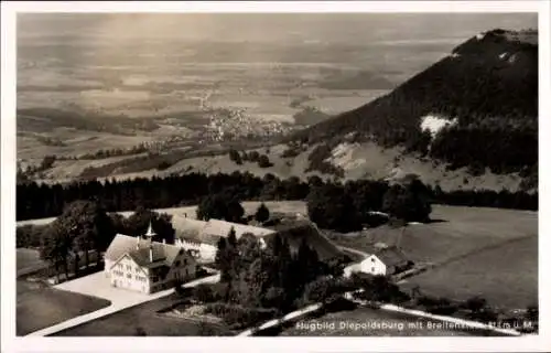 Ak Lenningen Baden Württemberg, Fliegeraufnahme, Diepoldsburg, Breitenstein