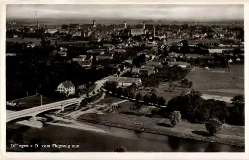 Ak Dillingen an der Donau, Fliegeraufnahme