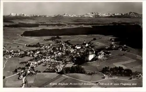 Ak Bad Grönenbach im Allgäu, Fliegeraufnahme, Erstes Allgäuer Musterdorf