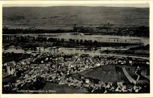 Ak Nackenheim am Rhein, Fliegeraufnahme