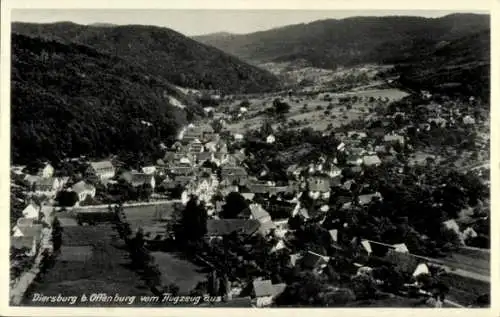 Ak Diersburg Hohberg im Schwarzwald Baden, Fliegeraufnahme