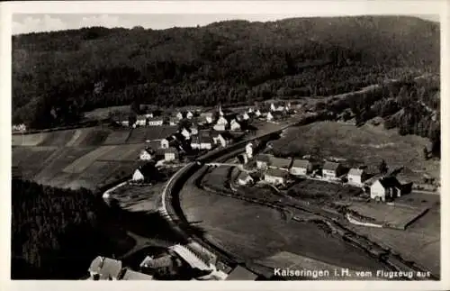 Ak Kaiseringen Straßberg im Zollernalbkreis, Fliegeraufnahme