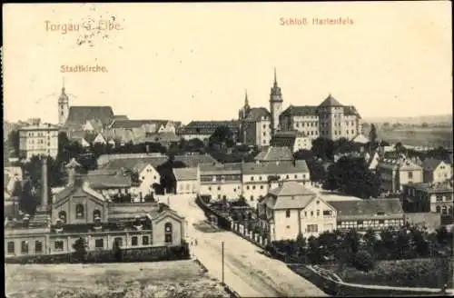 Ak Torgau an der Elbe, Stadtkirche, Schloss Hartenfels